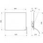 Miroir inclinable avec levier ergonomique DELABIE 510201N - mesure