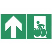 Panneau sortie d'évacuation pour PMR droit devant - Guillard