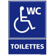 Signalétique accessibilité Support de signalisation toilettes
