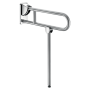 Poignée relevable Ø 32 avec béquille, Inox poli, L. 650 Ultra Satin DELABIE 510162
