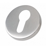 Rosace ronde en inox satiné clé