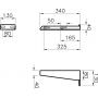 Equerre de fixation pour support mural - mesure
