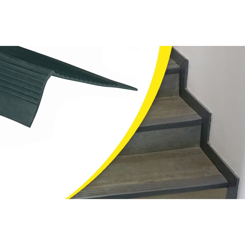 2 marches Stand Escalier Acier Escalier emplacement libre largeur 80 cm hauteur 42 cm Noir