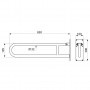 Barre d'appui relevable Basic Ø 32, L. 850 mm - mesure