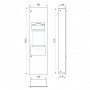 Combi Distributeur – Réceptacle d’essuie-mains - mesure