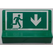 Signalétique braille ISSUE DE SECOURS - bas droite Support de signalisation issues de secours symbole et braille - bas droit