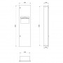 Combi Distributeur – Réceptacle d’essuie-mains 10L - mesure