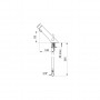 Mitigeur temporisé TEMPOSOFT MIX 2 de lavabo sur plage - manette standard - mesure