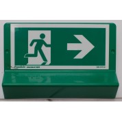 Support de signalisation issues de secours symbole et braille  - droit