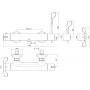 Mitigeur thermostatique douche MOBILITA - mesure