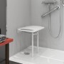 Siège de douche PMR relevable blanc - douche