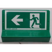 Support de signalisation issues de secours symbole et braille - gauche