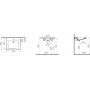 Lavabo PMR  650x560 mm - mesure
