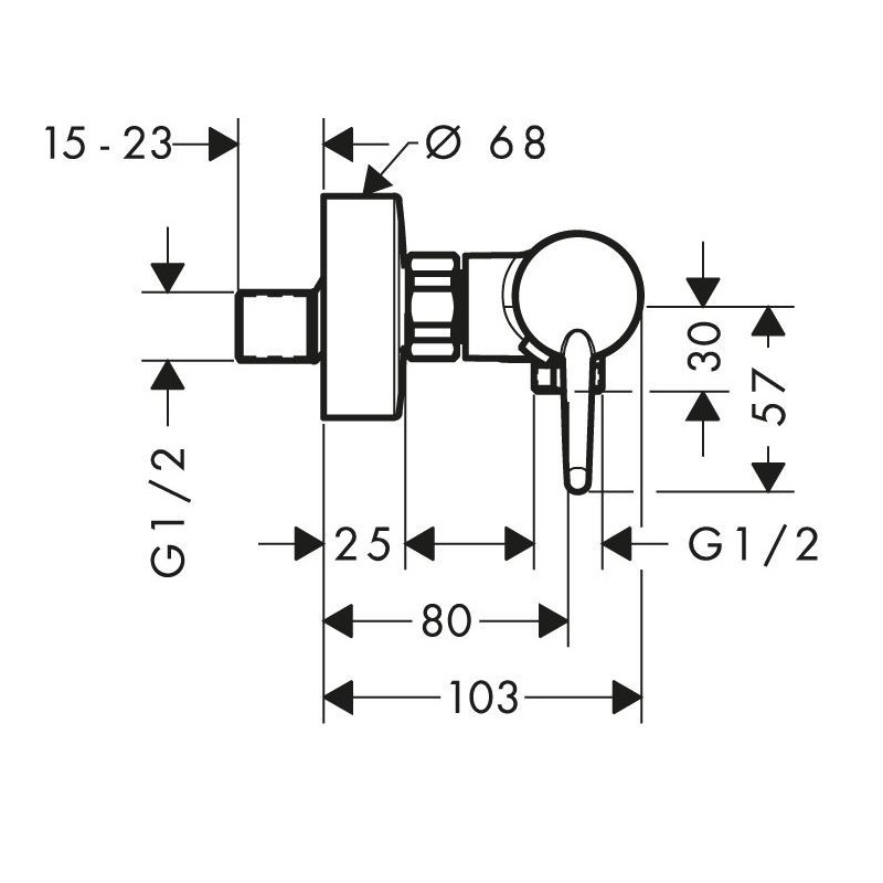 Mitigeur thermostatique douche PMR : MT421 01