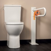 Barre d'appui sur colonne personne handicapée - papier toilette