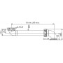 Tubulure pour lavabo, mesure
