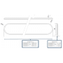 Bande de guidage Charlety en inox - mesure