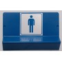 Support de signalisation WC homme symbole et braille