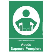 Panneau Accès Sapeurs-Pompiers - espace d'attente sécurisé pour PMR
