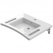 Vasque PMR de synthèse Onyx 60x48 cm Vasque PMR de synthèse Onyx 60x48 cm - vue de côté