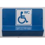 Support de signalisation WC PMR symbole et braille