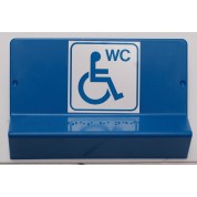 Signalétique braille Toilettes - handicapés Support de signalisation WC PMR symbole et braille