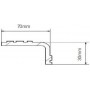 Nez de marche Mayol XL en aluminium naturel - mesure 2
