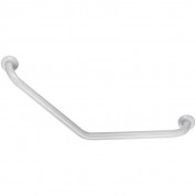 Barre coudée 135°, 400 x 400 mm, Aluminium Epoxy Blanc