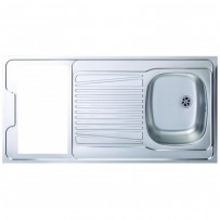 Evier à poser sur meuble ou plan de travail Dessus cuisinette 120 - Domino amovible