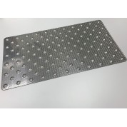 Dalle podotactile grain de riz en alu naturel Dalle podotactile "grain de riz" en alu