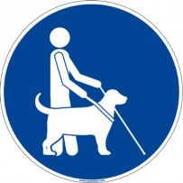 Signalétique accessibilité sol - Chien guide d'aveugle Signalétique accessibilité sol - Chien guide d'aveugle