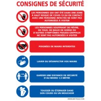Signalétique adhésif mur - Consignes de sécurité Signalétique adhésif mur - Consignes de sécurité
