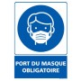 Signalétique adhésif mur - Port du masque obligatoire