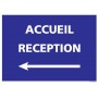 Signalétique adhésif - Accueil Réception _ flèche gauche
