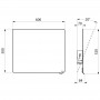 Miroir inclinable avec poignée DELABIE 510202P - mesure