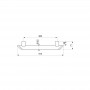 Barre d'appui droite  Ø 35 blanc DELABIE - mesure 300mm