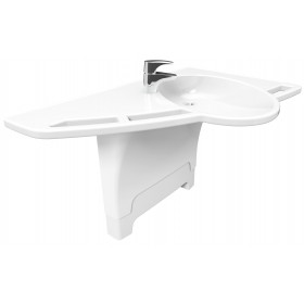 Lavabo d’angle SUPPORTline hauteur variable pour PMR Lavabo d’angle SUPPORTline Ropox