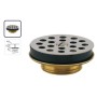 Bonde  lavabo  laiton ou PVC diamètre 63 avec grille inox