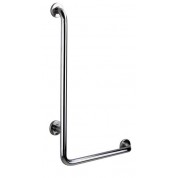 Barre de maintien DELABIE 5070D en L Ø 32, ht 750 mm, modèle à droite Ultra Polish