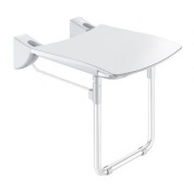 Siège Grand Confort relevable avec pied Siège Grand Confort relevable avec pied blanc DELABIE 510430