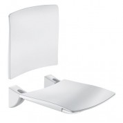 Siège Grand Confort relevable, siège avec dosseret blanc DELABIE 510434