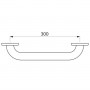 Barre de relèvement droite  Ø 32 Delabie 5050E2W - mesure