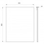 Miroir incassable inox ht 1000mm DELABIE 3459 - mesure